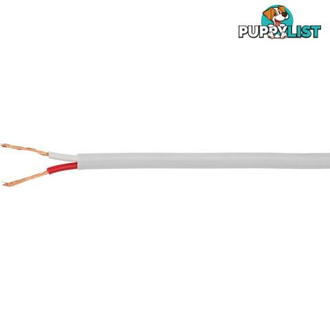 2X24-.2DSW-1M WHITE TWIN POWER CABLE-1M DOUBLE INSULATED - PER METRE