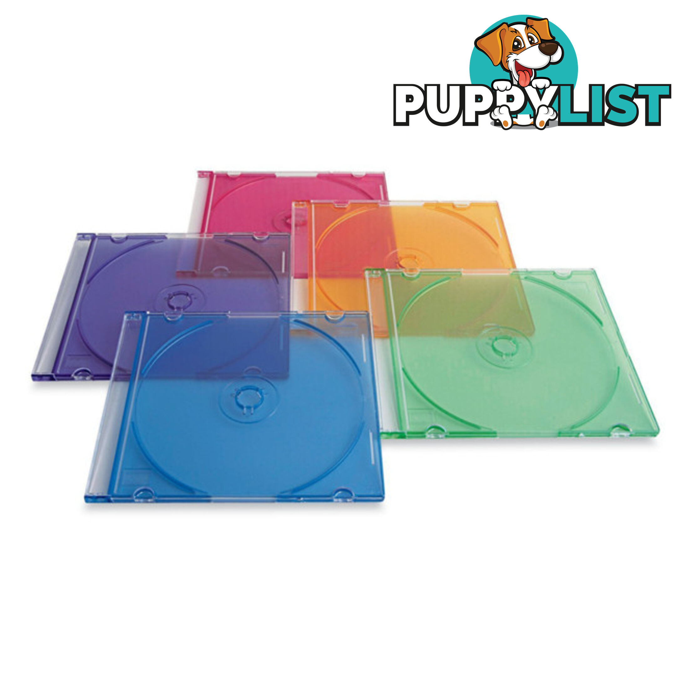 VSC25 25PK COLOURED SLIM CD CASES VERBATIM