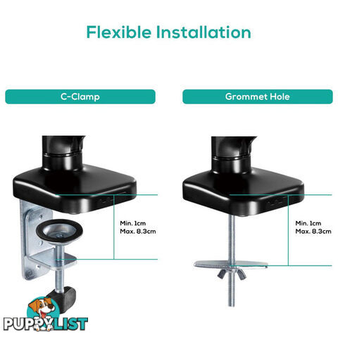 SGC01K GAS SPRING SINGLE MONITOR ARM ACTIVIVA