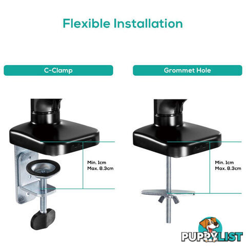 SGC01K GAS SPRING SINGLE MONITOR ARM ACTIVIVA