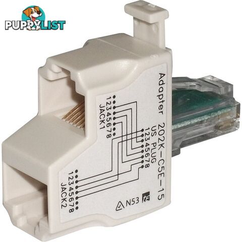 PK4543 RJ45 VOICE/VOICE LINE SPLITTER 1X RJ45 PLUG TO 2X RJ45 SOCKET