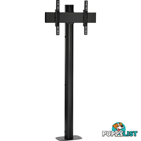 FM1844 1.8M SINGLE POLE FLOORMOUNTED BLACK FLAT PANEL STAND 400X400