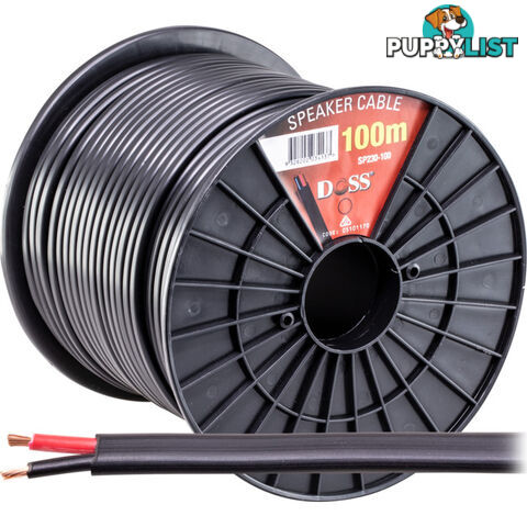 SP230-100 100M ROLL 16AWG 100V SPEAKER CABLE 2X30-.25 1.5MM2 DOUBLE INSULATED