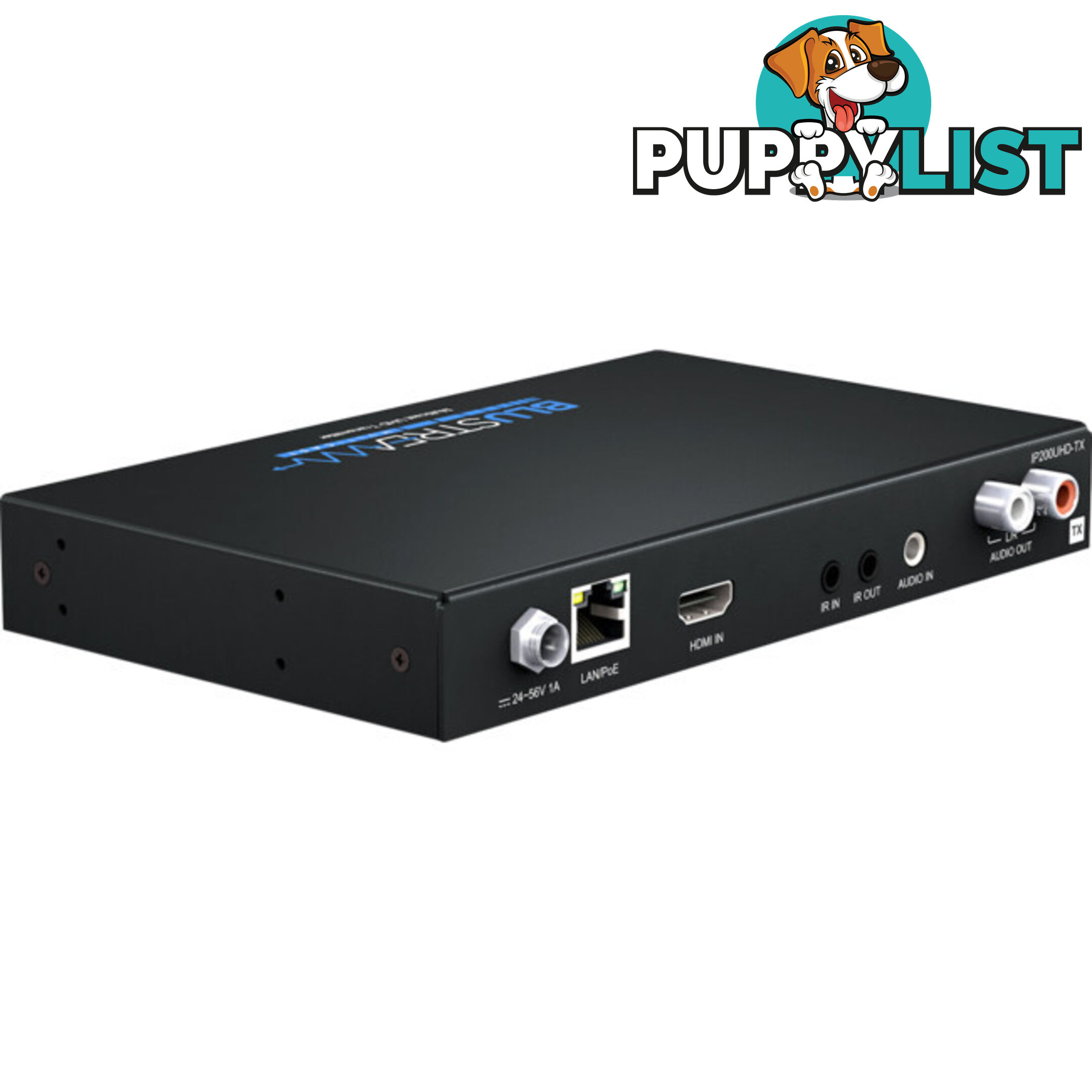 IP200UHDTX IP MULTICAST UHD VIDEO TRANSMITTER 100M OVER 1GB BI-DIR IR RS232 POE