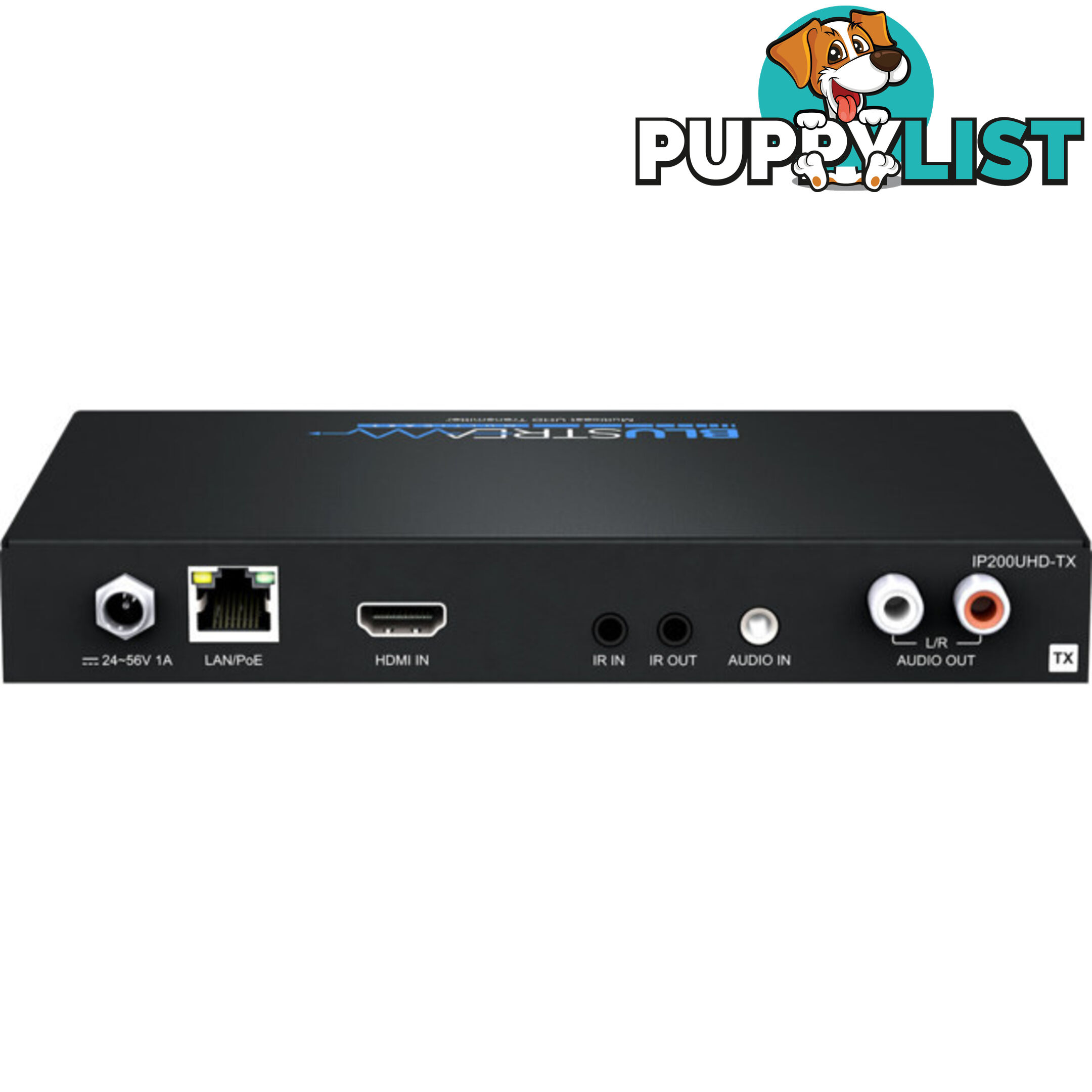 IP200UHDTX IP MULTICAST UHD VIDEO TRANSMITTER 100M OVER 1GB BI-DIR IR RS232 POE