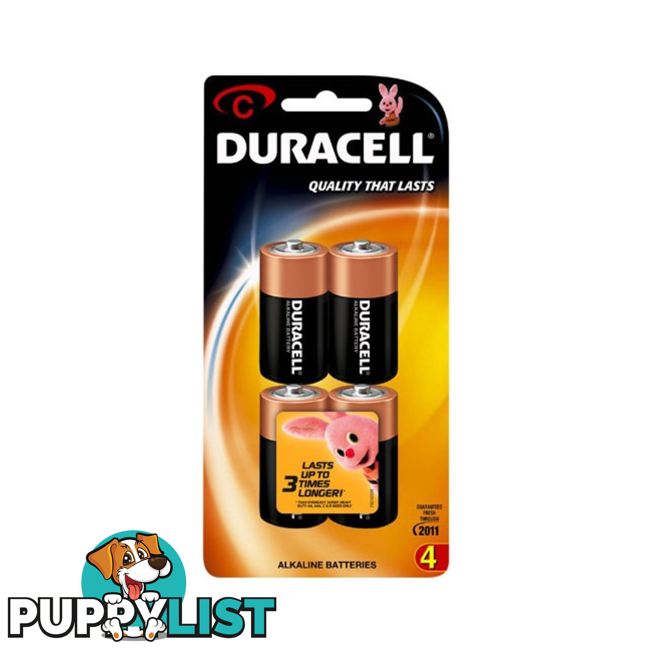 MN1400B4 C' ALKALINE DURACELL BATTERY COPPER TOP PK4