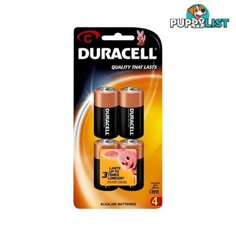 MN1400B4 C' ALKALINE DURACELL BATTERY COPPER TOP PK4