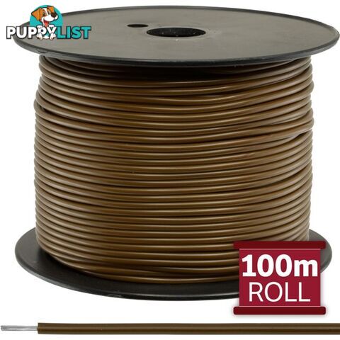 24-.2BR-100M 100M BROWN HOOKUP WIRE/CABLE PER 100M REEL ROLL DOSS 7A