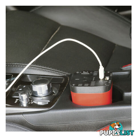 MI5128 150W CUP HOLDER INVERTER DUAL USB 2.1A OUTPUT