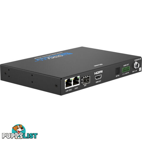 IP350UHDRX IP MULTICAST UHD 18GBPS VIDEO RECEIVER OVER 1GB 2CH DANTE AUDIO-BUILT-IN VIDEO SCALER-POE- HDCP2.2