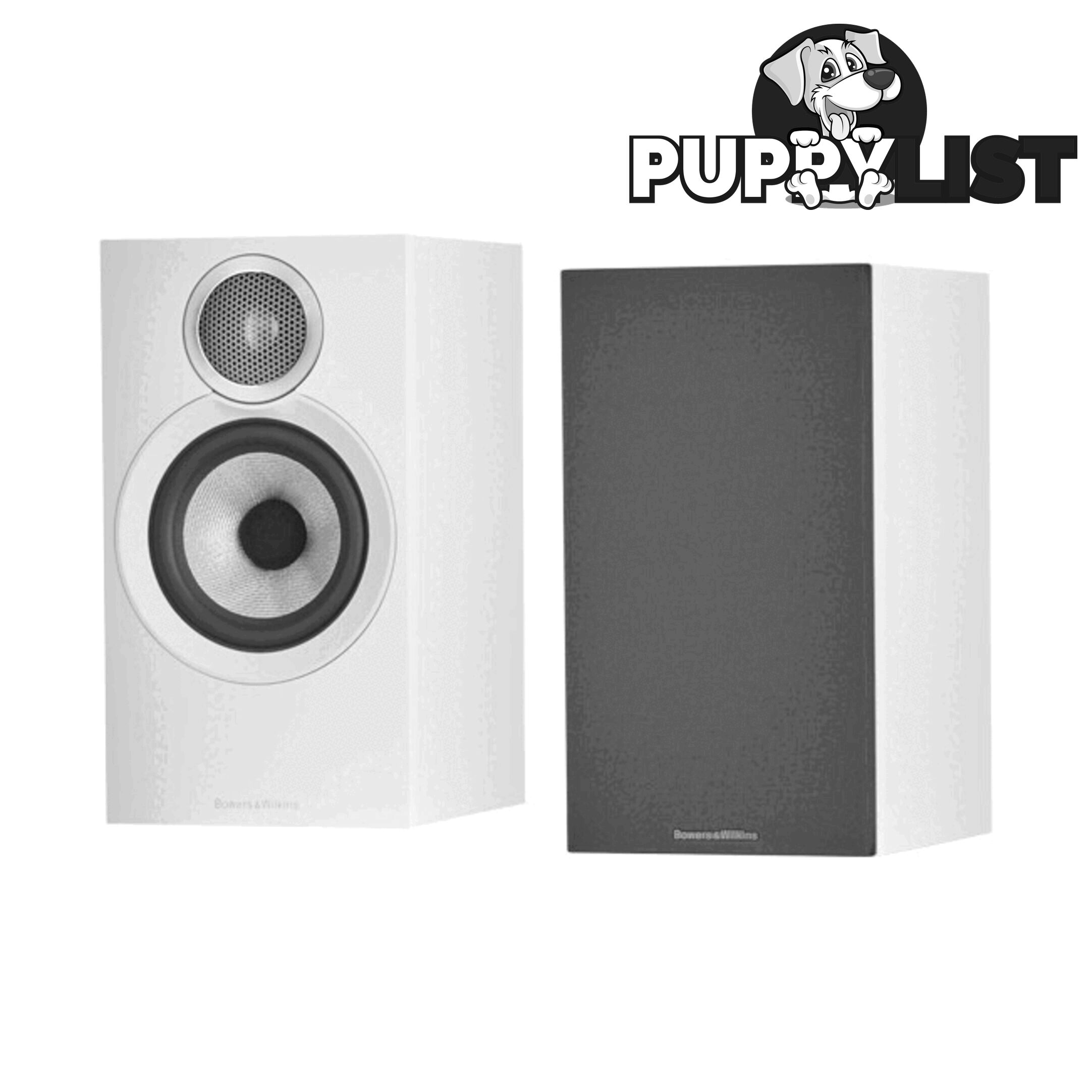 607S3W 2-WAY BOOKSHELF SPEAKERS WHITE FINISH