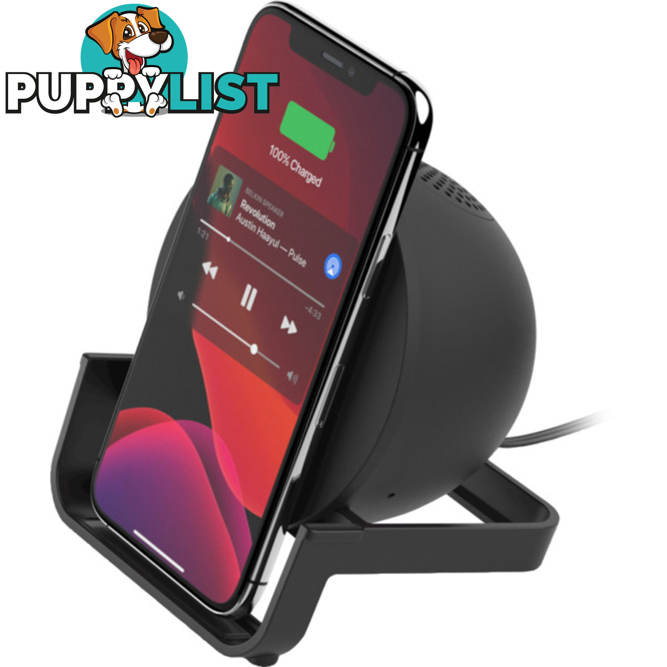 BCSSBK QI CHARGING STAND WITH SPEAKER BELKIN BOOST CHARGE BLACK