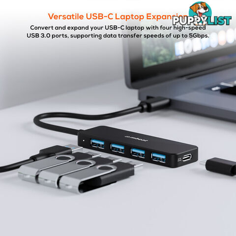 C3H5K 4 PORT USB-C HUB WITH USB-C DC PORT