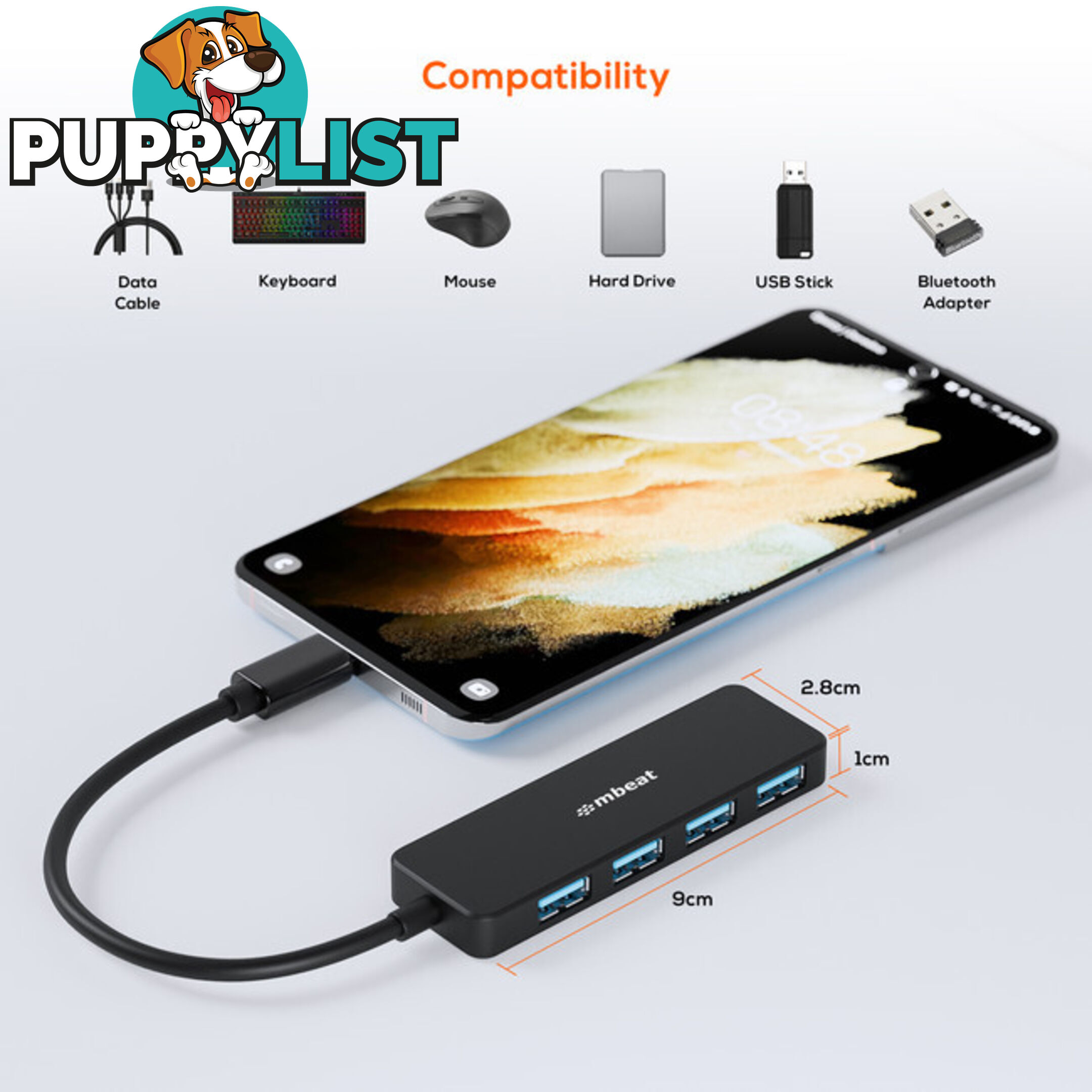 C3H5K 4 PORT USB-C HUB WITH USB-C DC PORT