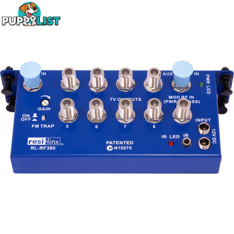 RLRF380 3 IN 8 OUT COMBINER/AMPLIFIER SPLITTER WITH IR REMOTE RETURN