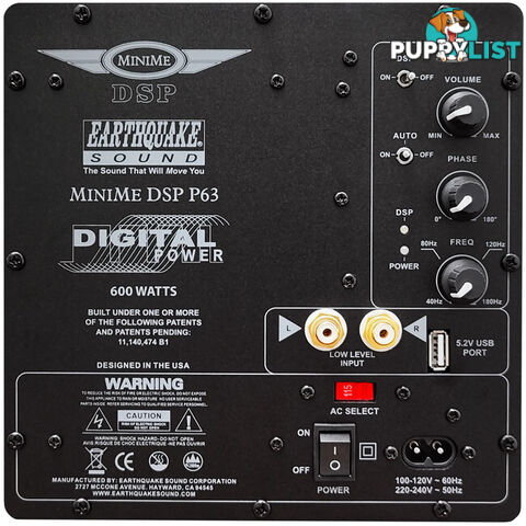 MINIMEDSPP63B MINIME DSP P63 3 SIDED 6.5" SUB BLACK COLOUR