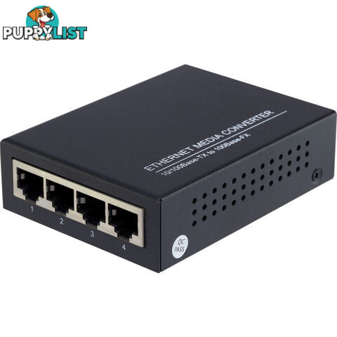 4P100SM20KSC 4 PORT 100M FIBRE MEDIA CONVERTER 10/100M SM DUAL FIBRE SC 20KM