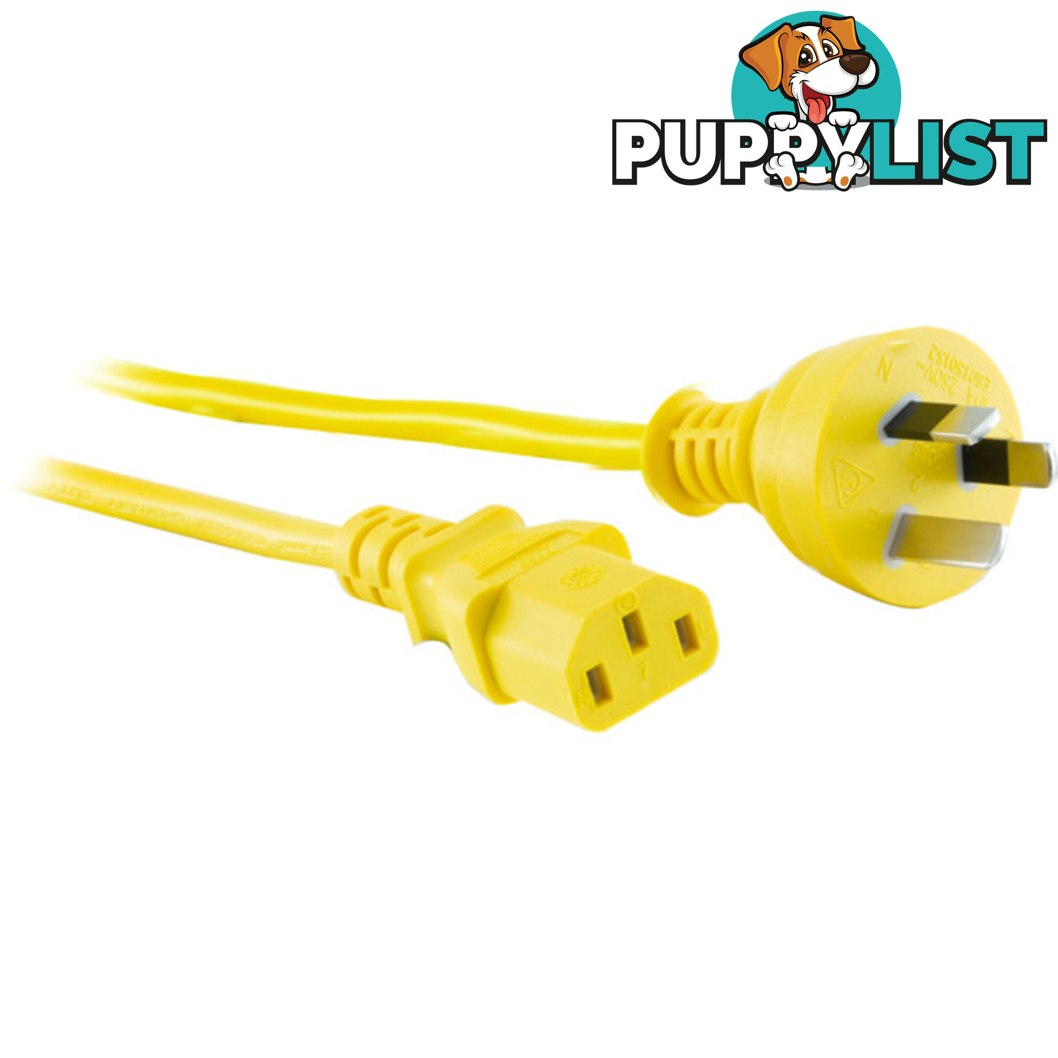 K9-2MYEL YELLOW IEC POWER LEAD - 2M IEC-C13 APPLIANCE CORD