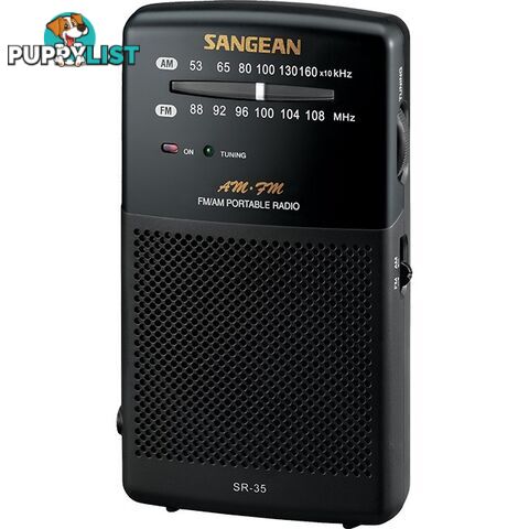 SR35 AM/FM POCKET RADIO BLACK