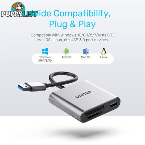 R1011A USB3.2 XQD SD TF CARD READER