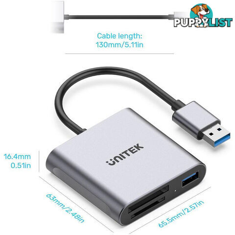 R1011A USB3.2 XQD SD TF CARD READER