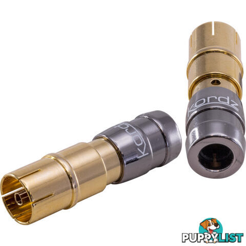 RC6TVF GOLD COMPRESSION PAL SOCKET CONNECTOR SUITS 6MM OD COAX