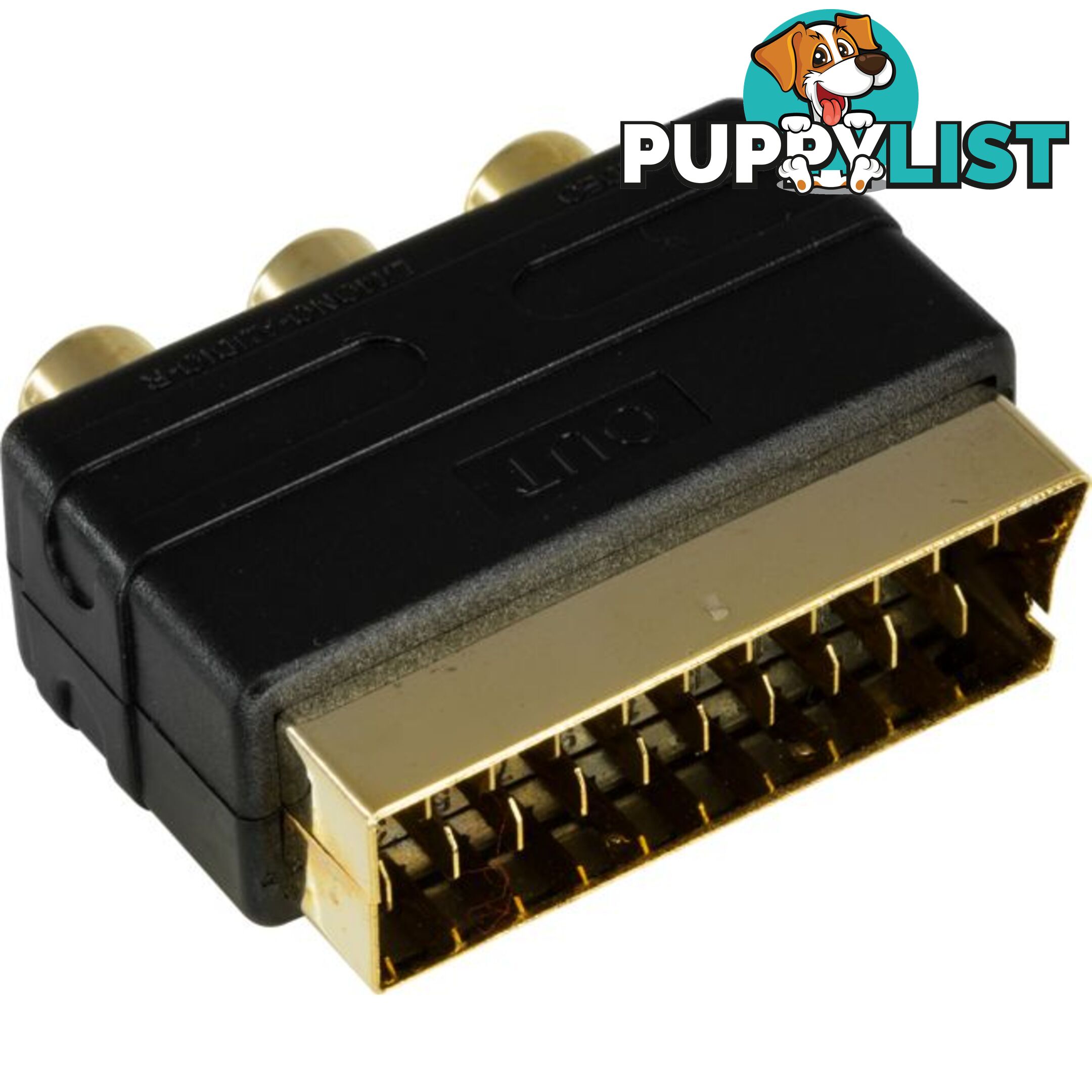 PA4230 RCA SOCKETS TO SCART PLUG SCART VIDEO ADAPTOR