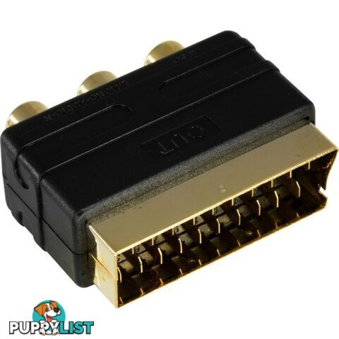 PA4230 RCA SOCKETS TO SCART PLUG SCART VIDEO ADAPTOR