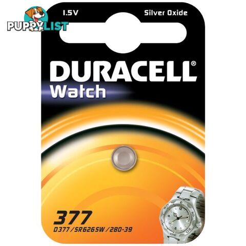 D377 377/SR626 SILVER OXIDE BATTERY DURACELL