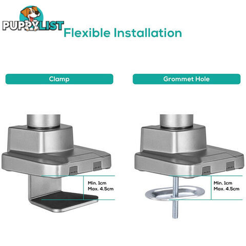 SGS01Y HEAVY-DUTY GAS SPRING SINGLE MONITOR ARM ACTIVIVA