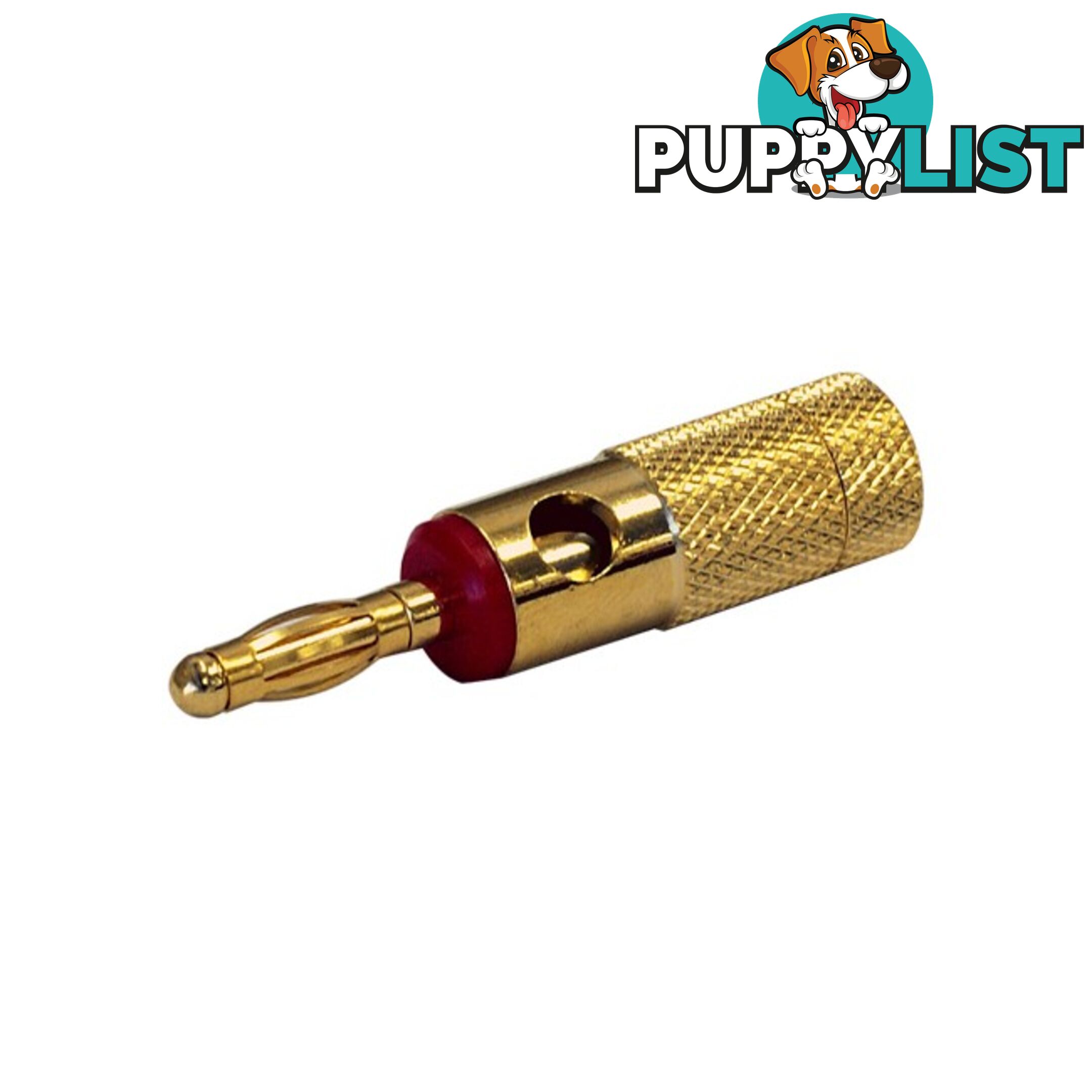 PW1640 4MM BANANA PLUG GOLD RED