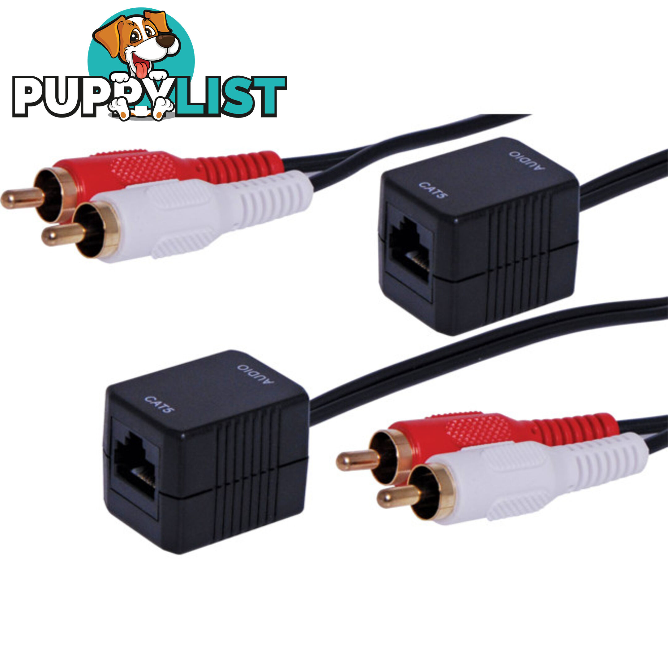 PRO1363A RCA STEREO AUDIO CAT5 EXTENDER BALUN