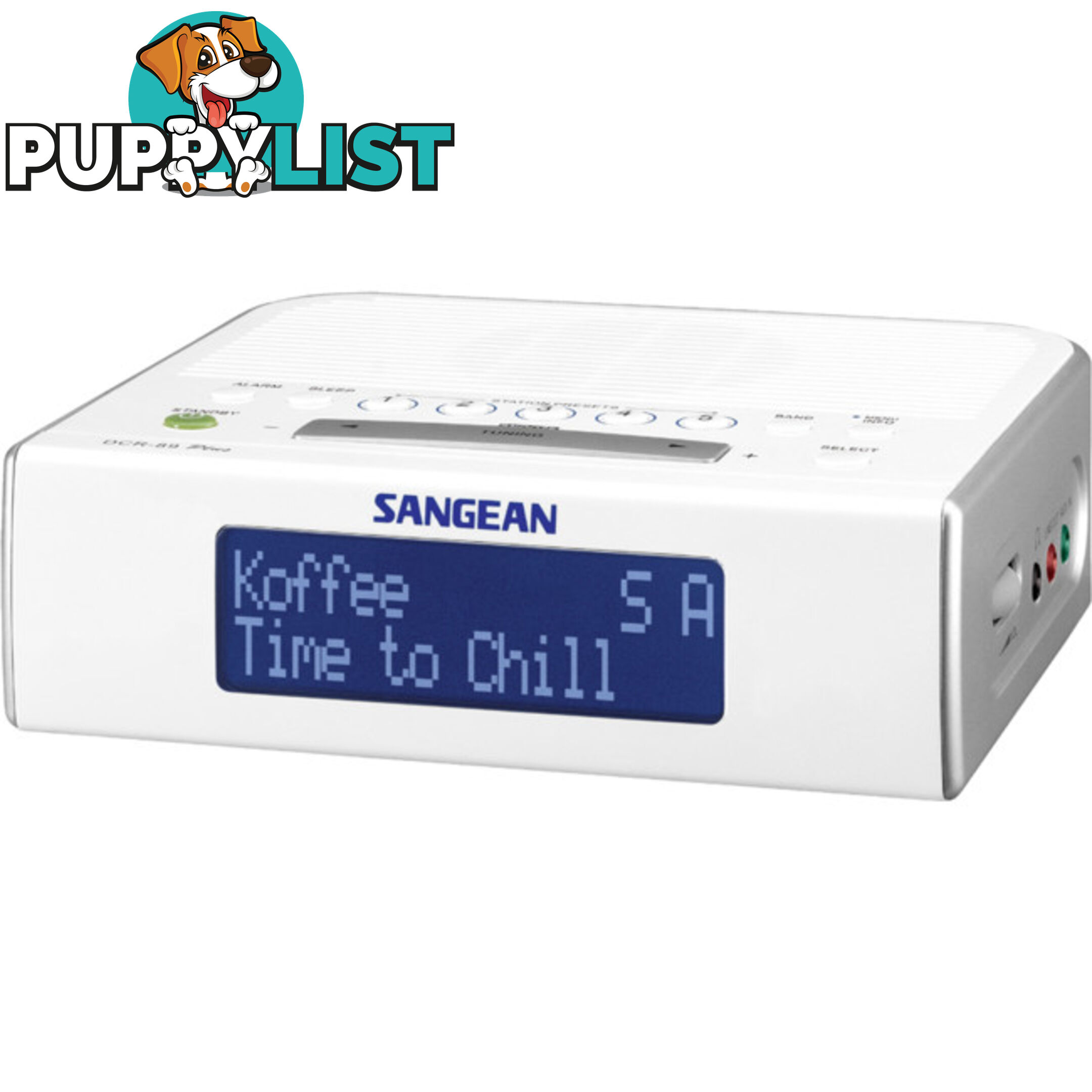 DCR89+ BASIC DAB+/ FM BEDSIDE CLOCK RADIO, WHITE - SANGEAN