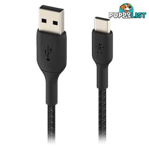 LC7875 BRAIDED USB-C TO USB-A LEAD 1M BOOSTCHARGE