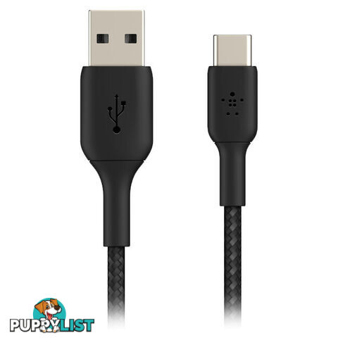 LC7875 BRAIDED USB-C TO USB-A LEAD 1M BOOSTCHARGE