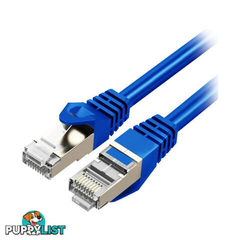 LC8006 2M CAT7 10GBE ETHERNET CABLE BLUE TRIPLE SHIELDING