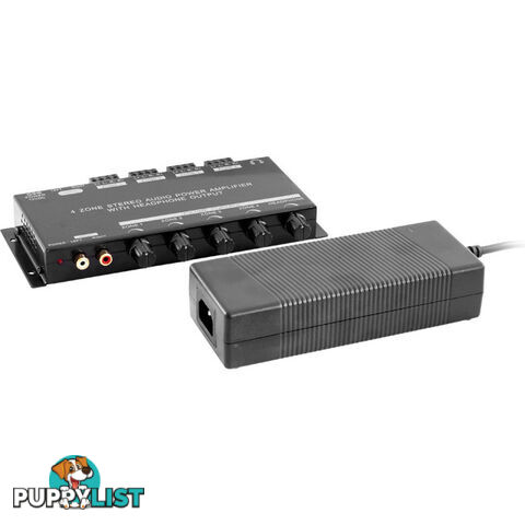 PRO1300 4 ZONE STEREO POWER AMPLIFIER AUDIO WITH HEADPHONE OUT