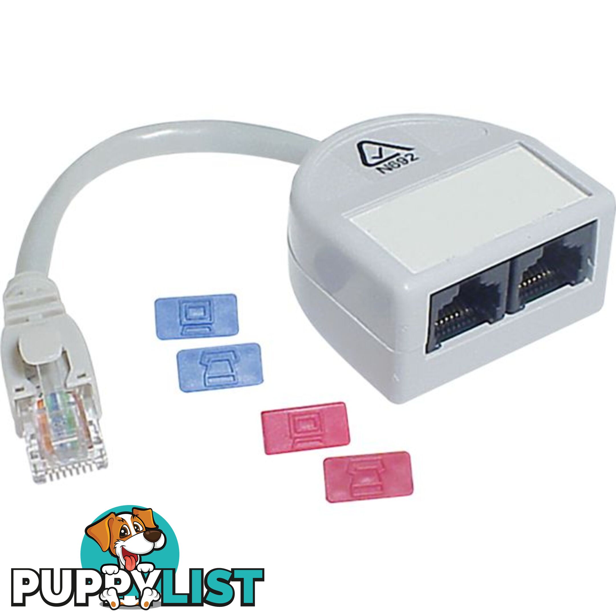 PK4517 RJ45 SPLITTER VOICE TO VOICE 100MM CORD 3-U3