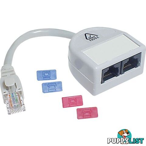 PK4517 RJ45 SPLITTER VOICE TO VOICE 100MM CORD 3-U3