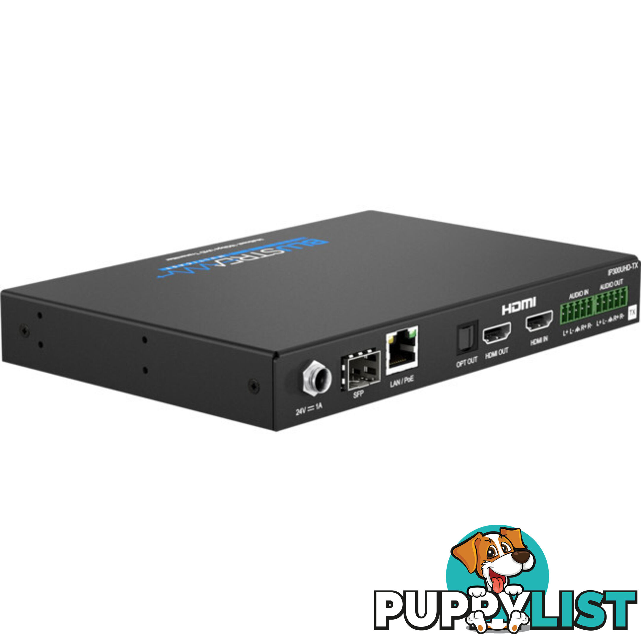 IP300UHDTX IP MULTICAST UHD 18GBPS VIDEO TRANSMITTER OVER 1GB IR, RS-232 & USB / KVM, POE- HDCP2.2