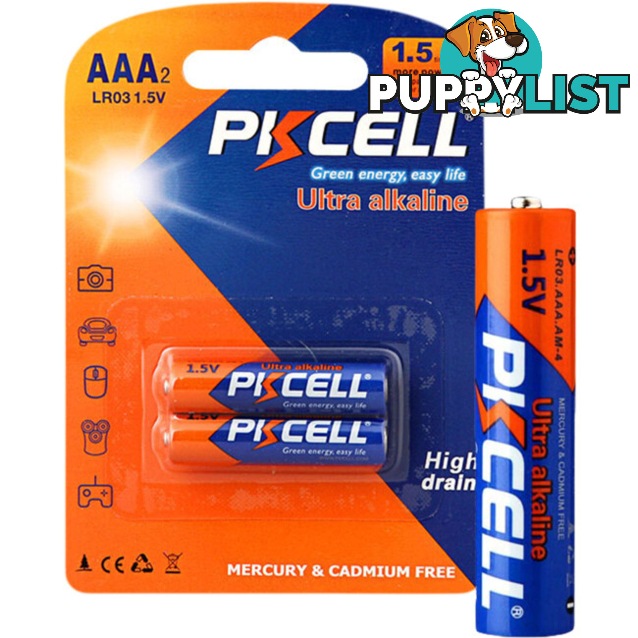 PKAL2PAAA 1.5V ULTRA ALKALINE AAA BATTERY 2PK LR03 ULTRA DIGITAL