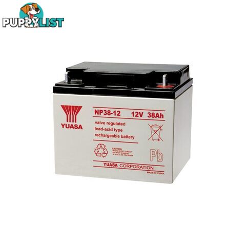 NP38-12 12V 38AMP YUASA SLA BATTERY SEALED LEAD ACID - NP SERIES