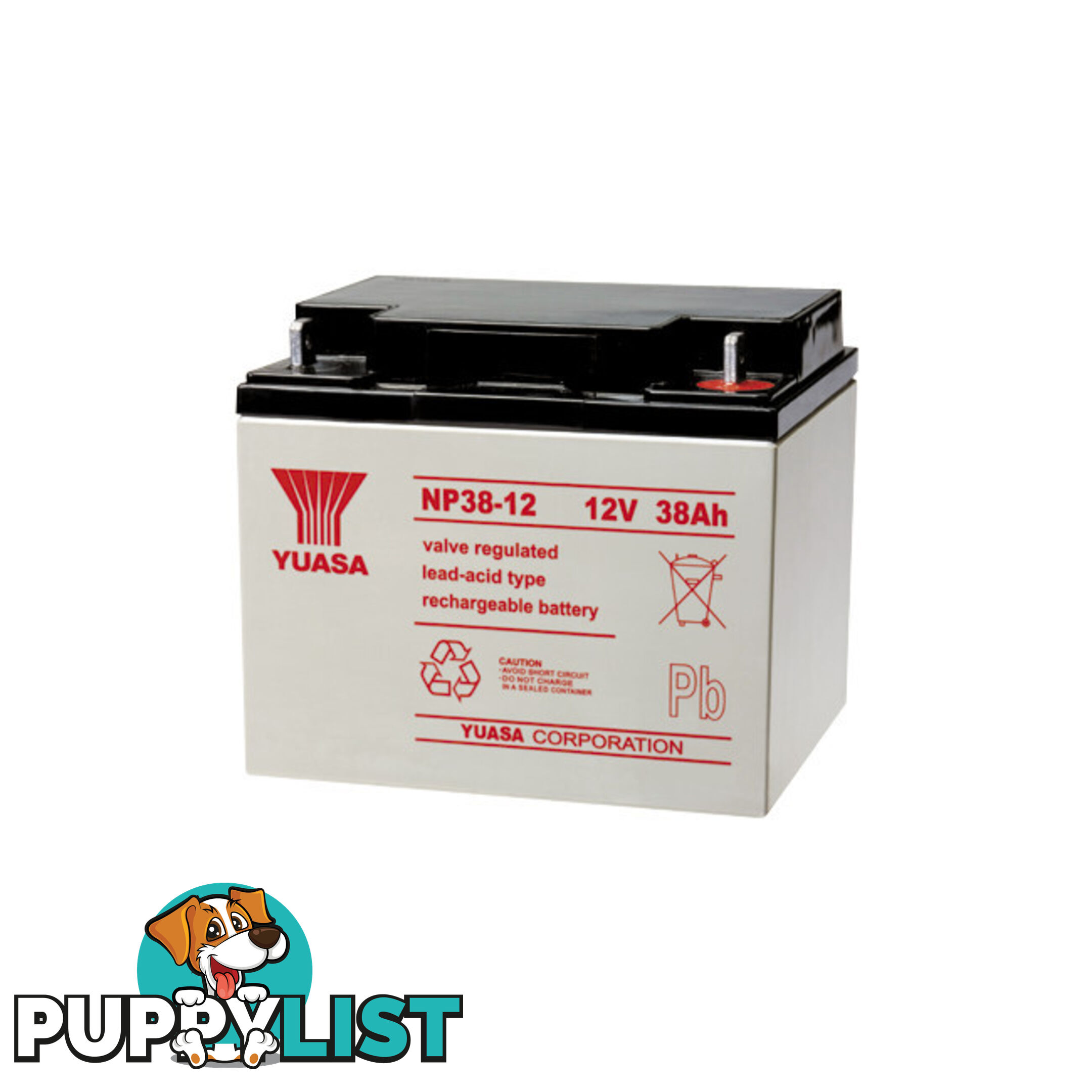 NP38-12 12V 38AMP YUASA SLA BATTERY SEALED LEAD ACID - NP SERIES