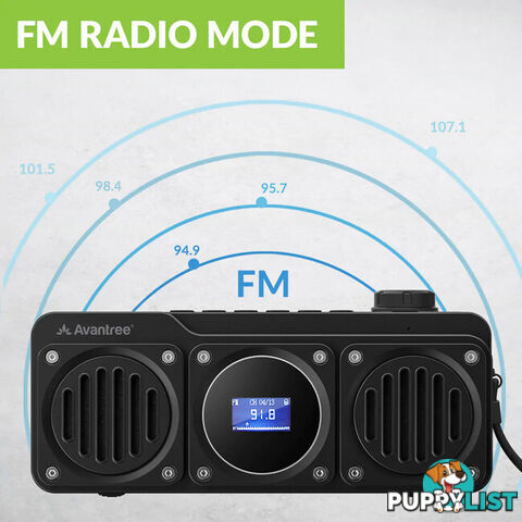 BOOMBYTE PORTABLE FM RADIO BT SPEAKER DUAL DRIVER 14W MICRO SD