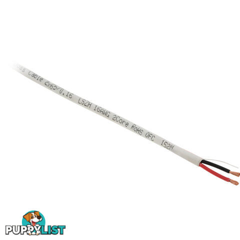 16G2C152M 16AWG 2CORE SPEAKER CABLE 152M LSZH REELEX WHITE/R