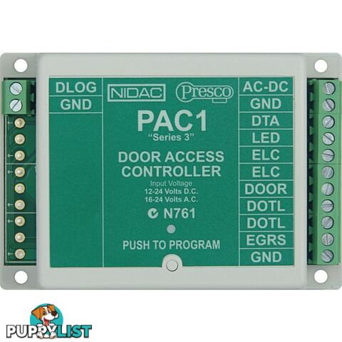 PAC1 SINGLE DOOR ACCESS CONTROLLER PRESCO