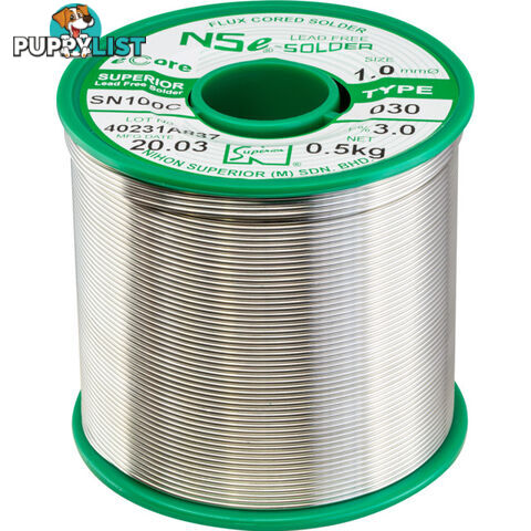 LF1.0SN100C.5K 1.0MM LEAD FREE SOLDER 500G NIHON SUPERIOR SN100C