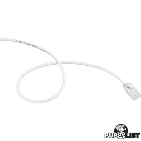 LC6SL0100WH 1M SLIM CAT6 PATCH LEAD WHITE ULTRA THIN