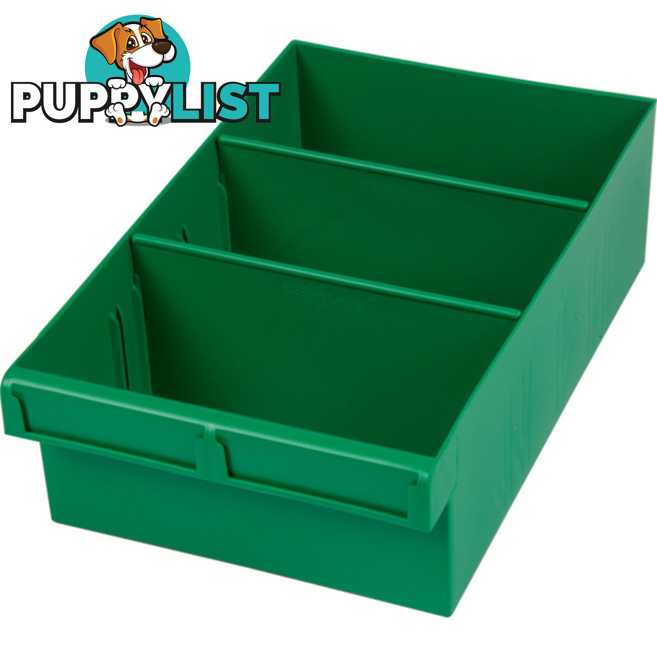 1H024GN GREEN 300MM LARGE PARTS TRAY STORAGE DRAWER WITH DIVIDERS