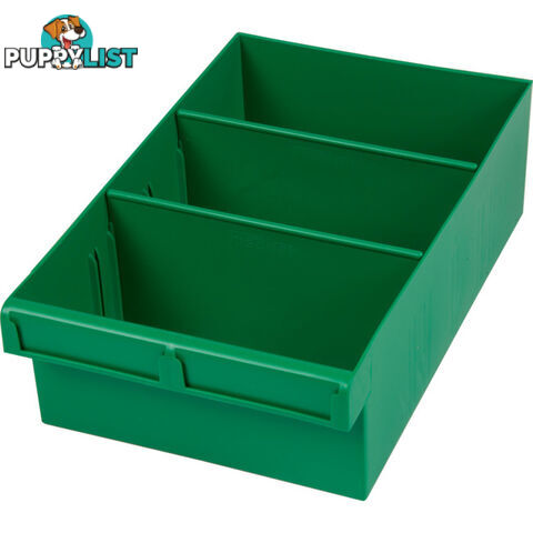 1H024GN GREEN 300MM LARGE PARTS TRAY STORAGE DRAWER WITH DIVIDERS